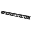 PANNELLO PATCH ETHERNET DIGITUS DN91412 PATCH 19" MODULARE 24 PORTE SCHERMATE 1 UNITA COLORE NERO A PORTE SFASATE